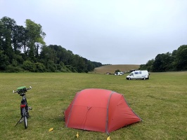 Au camping d'Alfriston : ni foule, ni bruit :-)