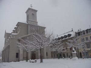 A vélo sur la neige