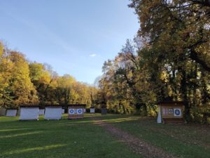 Terrain de Vessy : cibles à 18-30-50-60-70 mètres tir à l'arc